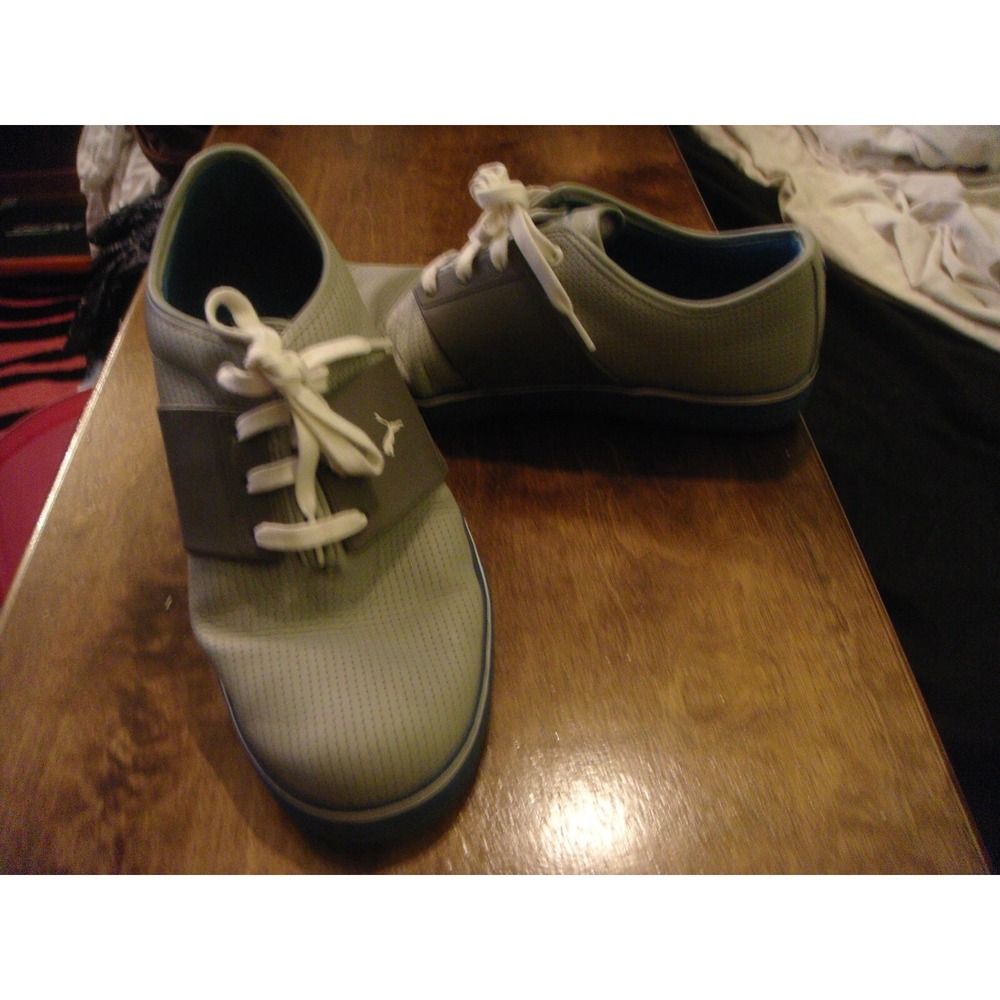 Mens puma 12 gray blue sneakers shoes
